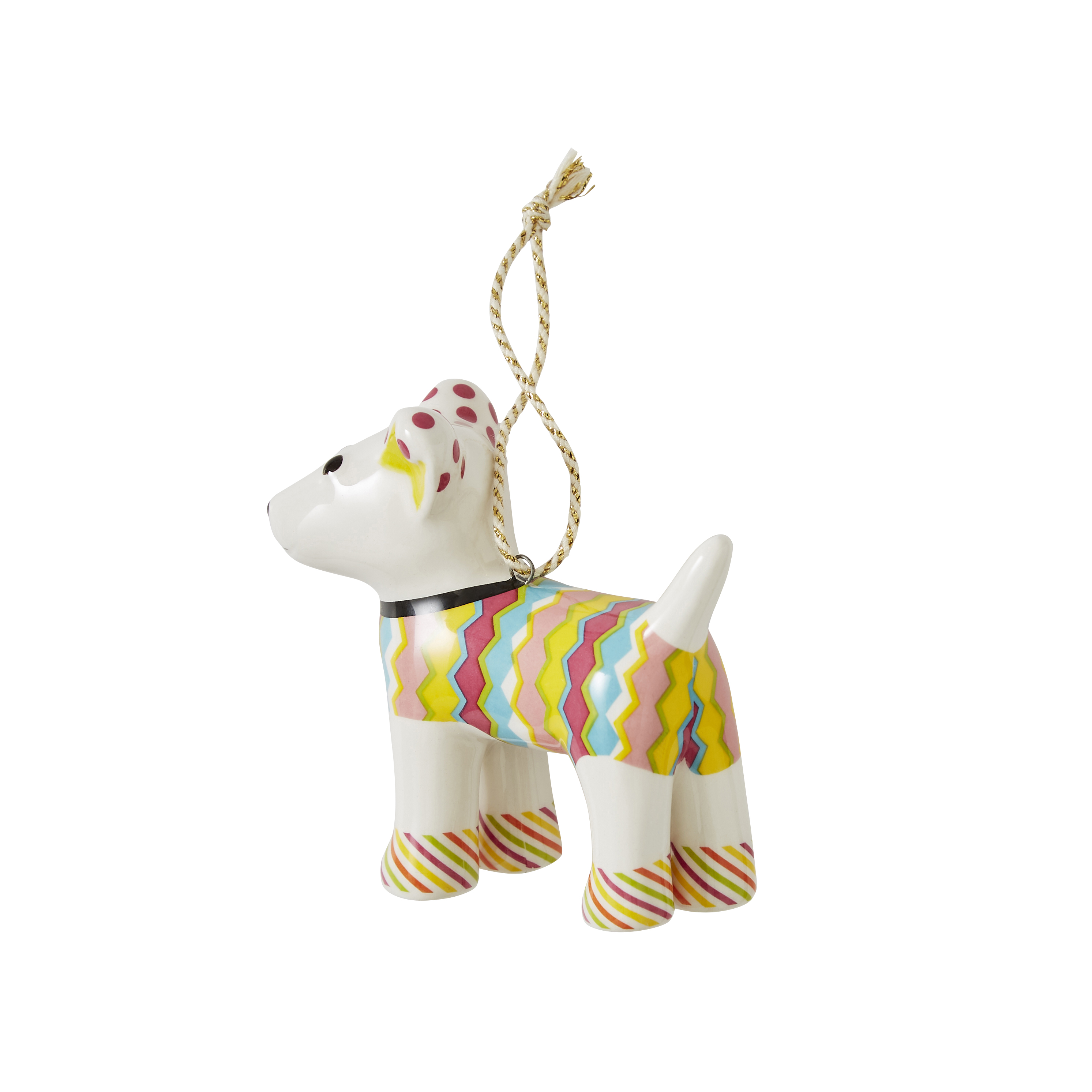 Tiffany Pooch Patchwork Ornament image number null